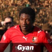 Former Players, Gyan : First match, first goal