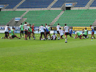 Entraînement au Stade de la Route de Lorient 