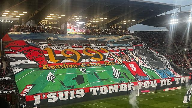 Stade rennais - FC Nantes : le tifo du RCK pour le derby