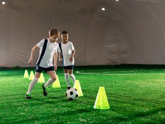 Entraînement de football avec ballon