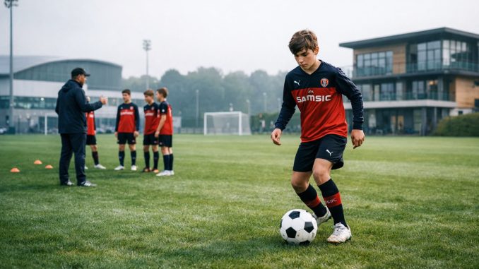 Entraînement de jeunes joueurs