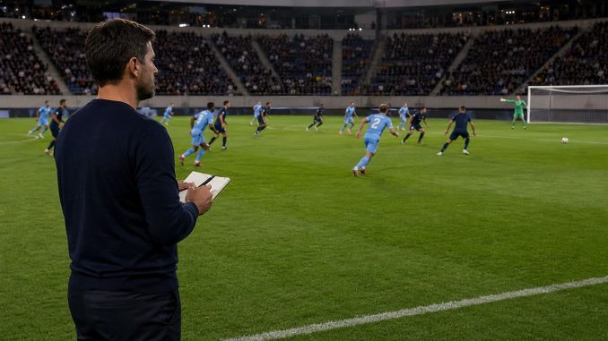 Entraîneur debout sur la touche