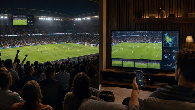 Match du stade au salon